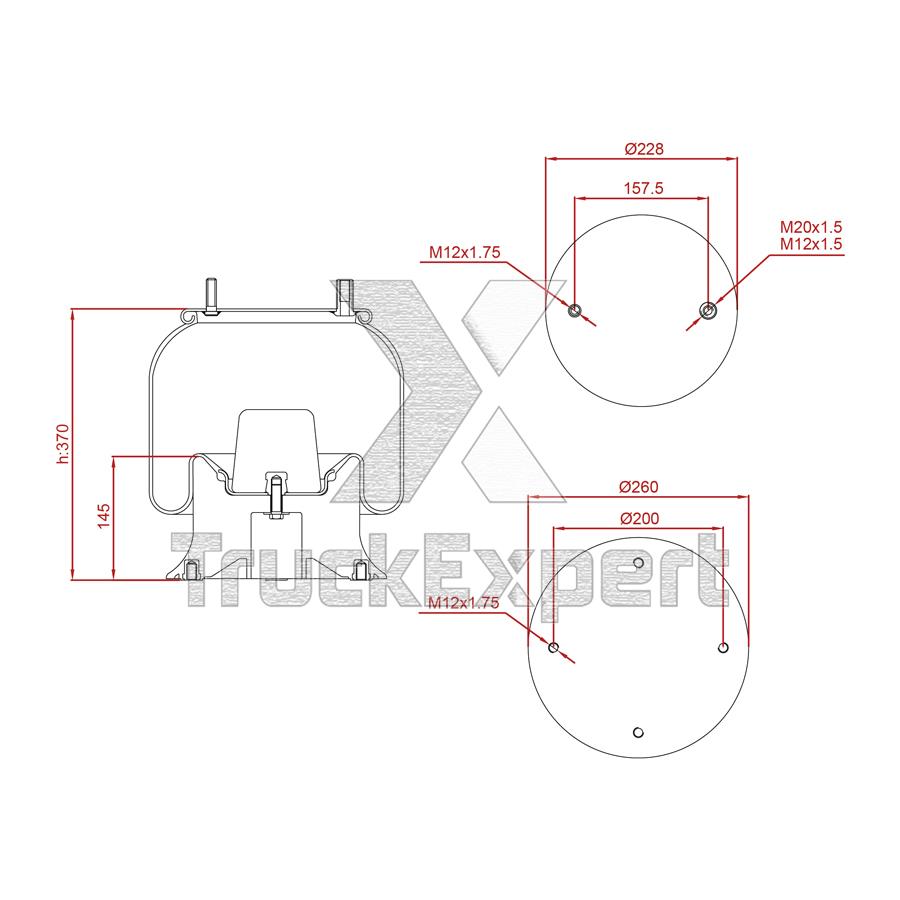 AIR SPRING WITH PLASTIC PISTON
