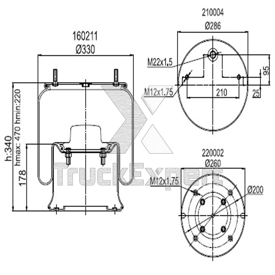 AIR SPRING WITH METAL PISTON