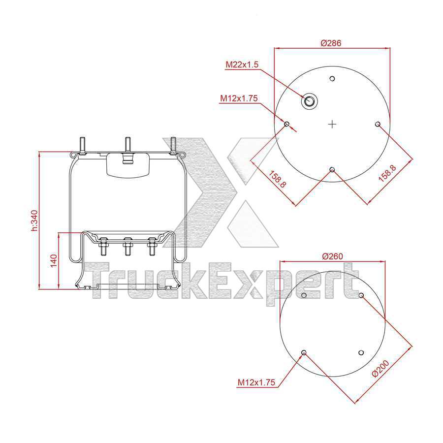 AIR SPRING WITH METAL PISTON