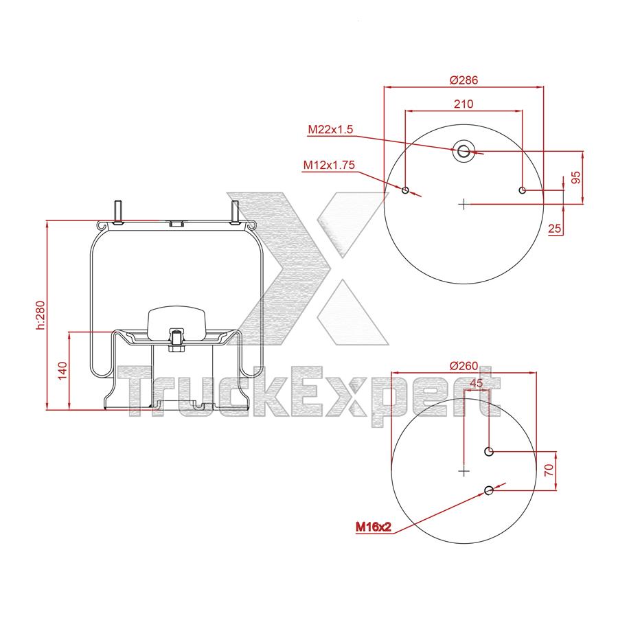 AIR SPRING WITH METAL PISTON
