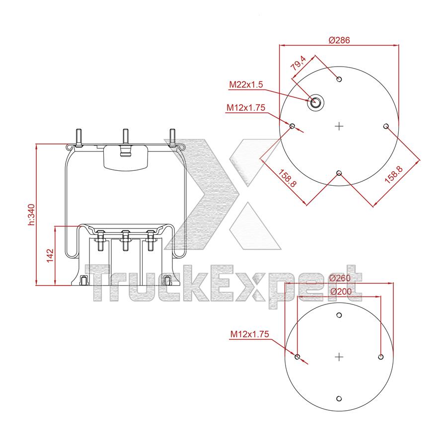 AIR SPRING WITH PLASTIC PISTON