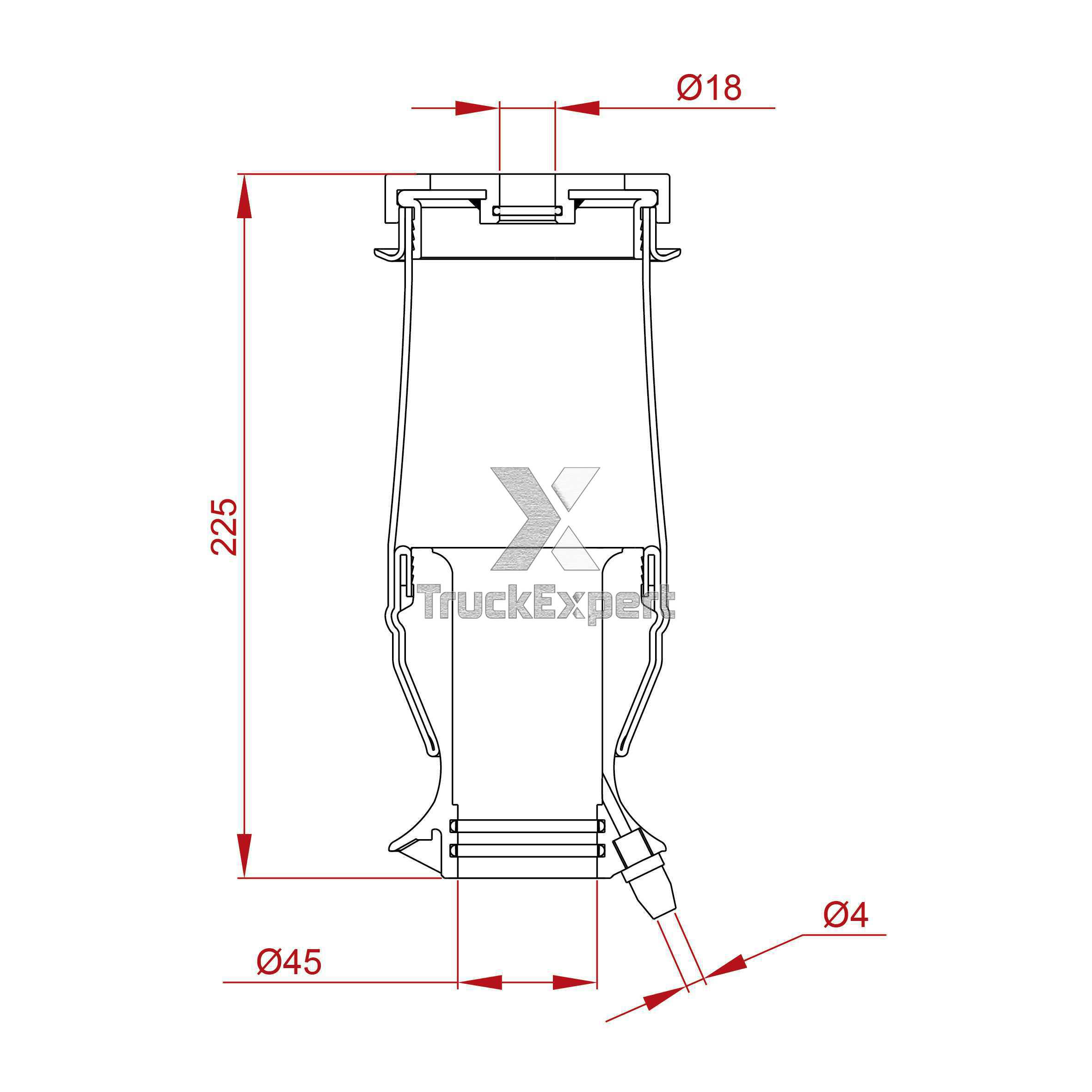 AIR SPRING WHITOUT SHOCK ABSORBER 467 11 010/1